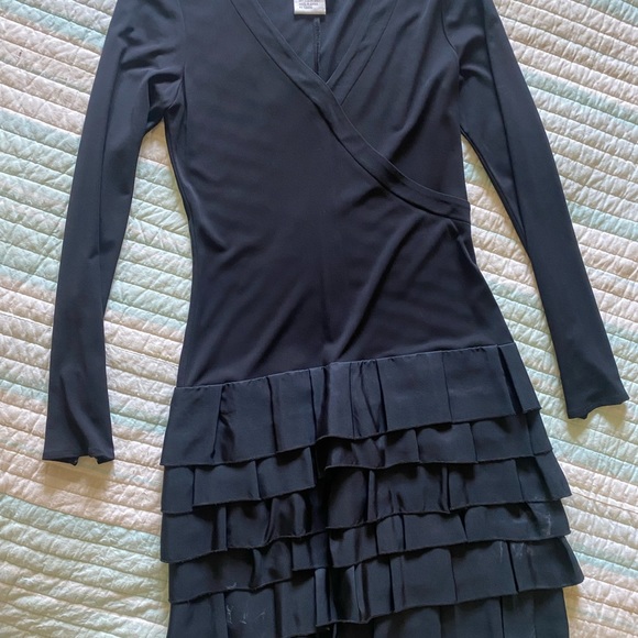WWorth Black Dress with Ruffle Bottom - Picture 3 of 4